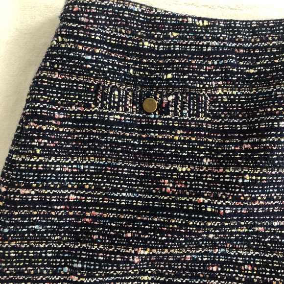 Loft navy boucle skirt with pockets - Picture 2 of 5